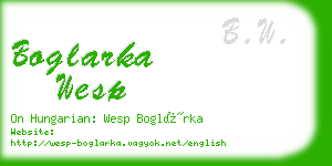 boglarka wesp business card